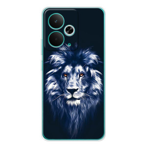 Чехол с картинкой на Realme 14T – Лев - синий