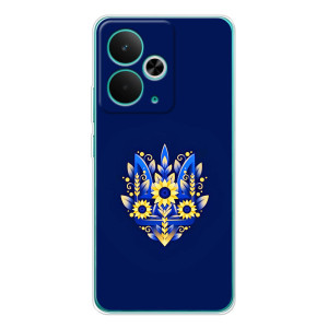 Чохол з картинкою (Патріотичний ГЕРБ) на Realme 14T (Герб в квітах)
