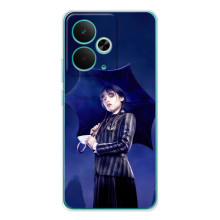 Чохли Венсдей на Realme 14T Уенсдей (AlphaPrint) – Венздей з парасолькою
