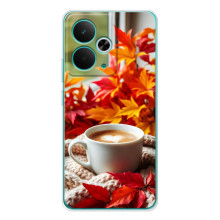 Чехол с уникальным дизайном «Осень с кофе» для Realme 14T