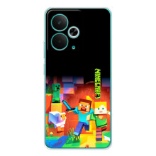 Чехлы для Realme 14T (Персонажи Майн Крафт) – Герой Майнкрафт