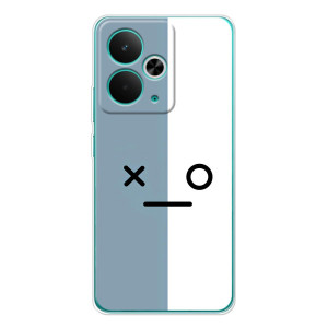 Силиконовые Чехлы (смешные стикеры) для Realme 14T – Серо-белый