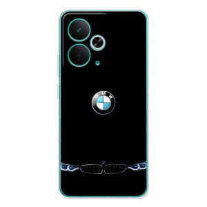Силиконовый бампер с картинкой машины на Realme 14T – Черный BMW