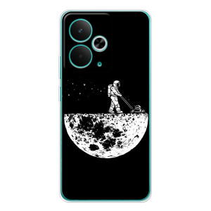 Силиконовый Чехол с принтом "Космонавты" на Realme 14T – Космонавт