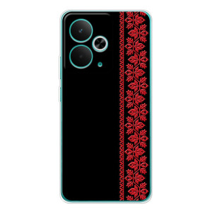Силиконовый Чехол на Realme 14T – Красная Вышиванка