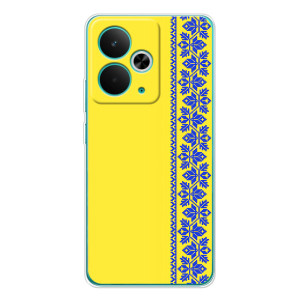 Силиконовый Чехол на Realme 14T – Вышиванка на желтом