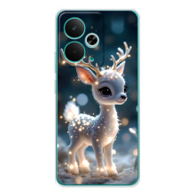 Яскравий чохол для Realme 14T з Зимові Оленята – Блискуче оленятко