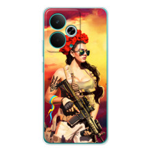ЗСУ Чехлы (TPU) для Realme 14T – Женщина солдат