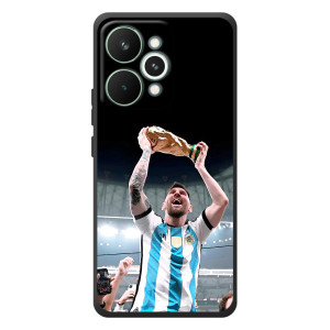 Чехлы Лео Месси Аргентина для RealMe 15 Pro – Счастливый Месси