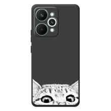 Чехол на РеалМи 15 Про с Котами (VPrint) – Выглядывает кот