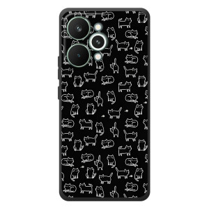 Чехол на тематику: Коты для RealMe 15 Pro – Котики на черном
