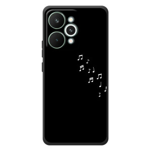 Чехол с картинками на черном фоне для RealMe 15 Pro – Ноты