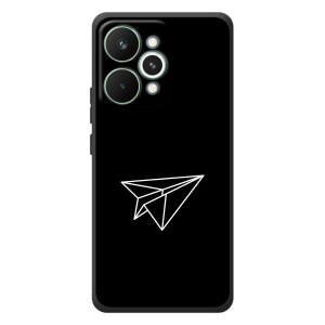Чехол с картинками на черном фоне для RealMe 15 Pro – Самолетик