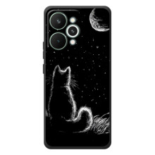 Чехол с принтом для RealMe 15 Pro (AlphaPrint) Модные коты (Котик и луна)