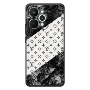 Чехол Стиль Louis Vuitton на RealMe 15 Pro – LV на белом