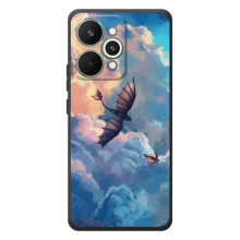 Чехол с принтом дракон Беззубик для РеалМи 15 Про – Беззубик в небе