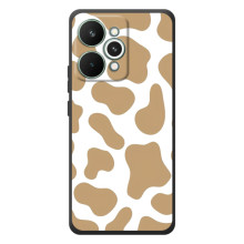 Чехол с принтом коровы на РеалМи 15 Про – Бежевый принт