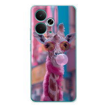 Чохол з принтом стильні тварини для РеалМе 15 Про (Стильна жирафа)