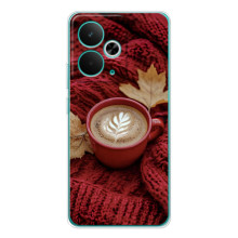 Чехол с уникальным дизайном «Осень с кофе» для RealMe 15 Pro – Кофе на пледе