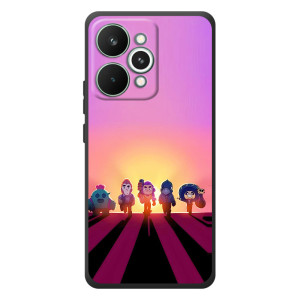 Силиконовый Чехол на RealMe 15 Pro с картинкой Brawl Stars – Персонажи в закате