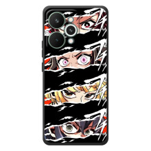 Силиконовые чехлы с глазами Anime для РеалМи 15 Про – Глаза на чорном