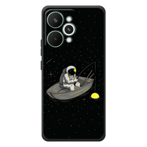 Силиконовый Чехол с принтом "Космонавты" на RealMe 15 Pro – Космонавт на рыбалке