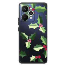 Зимние Чехлы для РеалМи 15 Про - прозрачный фон (Рождественский фон)
