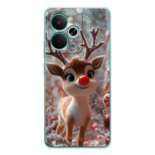 Яркий чехол для RealMe 15 Pro с Зимними Оленятами