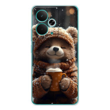 Друкований чохол 'Звірята з кавою' для RealMe 15 Pro – Мішка з кавою