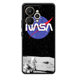 Силиконовый бампер с принтом "Наса" на Realme 15 – Nasa на луне