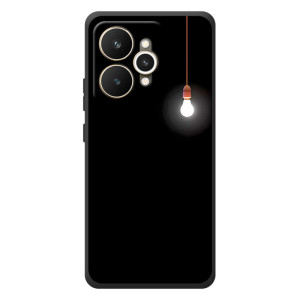 Чехол с картинками на черном фоне для Realme 15 – Лампочка