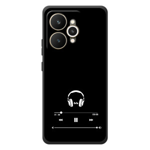 Чехол с картинками на черном фоне для Realme 15 – Плеер