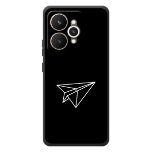 Чехол с картинками на черном фоне для Realme 15 – Самолетик