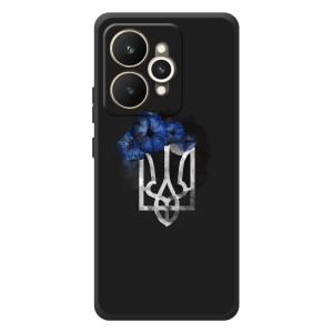 Чехол с украинским гербом на Realme 15 – Герб с цветком