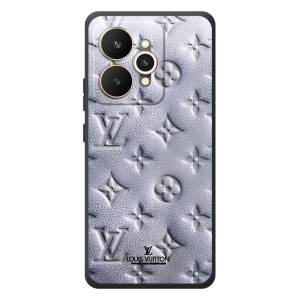 Текстурный Чехол Louis Vuitton для Реалми 15 (Белый ЛВ)