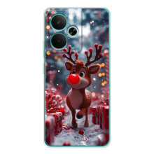 Яркий чехол для RealMe 15 с Зимними Оленятами – Олень среди подарков