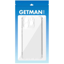 TPU чохол GETMAN Ease logo посилені кути Full Camera для Realme 15T – Прозорий