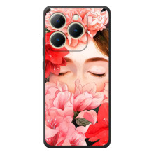 Чехлы (ART) Цветы на RealMe 15T (VPrint) – Глаза в цветах