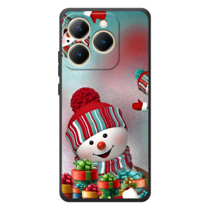 Чехлы на Новый Год RealMe 15T – Снеговик в шапке