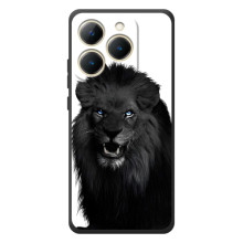 Чехлы с картинками животных RealMe 15T (Черный ЛЕВ)
