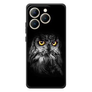 Чехлы с принтом СОВЫ для RealMe 15T – Сова на чёрном