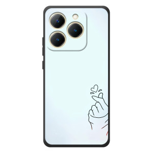 Чехлы (Знак сердечка) на RealMe 15T – Сердце на голубом