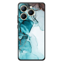 Чехол для Реалми 15Т - с принтом (Дизайнерские) (AlphaPrint) (Бирюзовый мрамор)