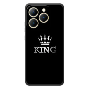 Чохол (Корона на чорному фоні) для РеалМі 15Т – KING