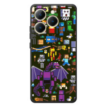 Чехол Майнкрафт на RealMe 15T (AlphaPrint) Minecraft