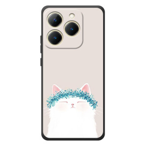Чехол на тематику: Коты для RealMe 15T – Белый котик