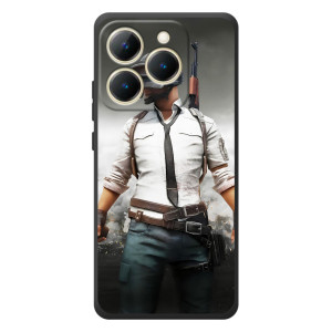 Силиконовый чехол с картинкой "Герой Pubg" на RealMe 15T – Пабг