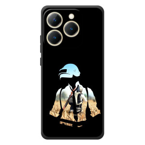 Силиконовый чехол с картинкой "Герой Pubg" на RealMe 15T – Пубг мен