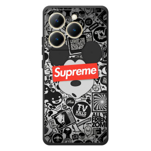 Чохол з Брендами одягу на РеалМі 15Т – Supreme Маус