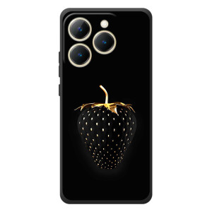Чехол с изображением  вкусной еды для RealMe 15T – Чёрная клубника